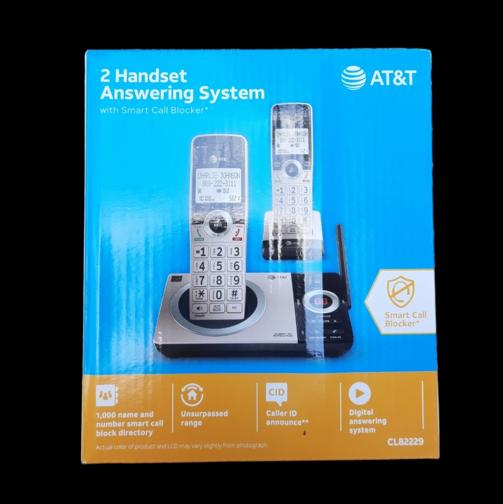📦CL82229 AT&T 2 Handset Answering System with Smart Call Blocker